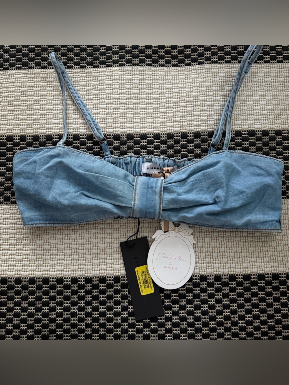 Gianni Bini x Jessi Sultan Denim Crop Top XS NWT